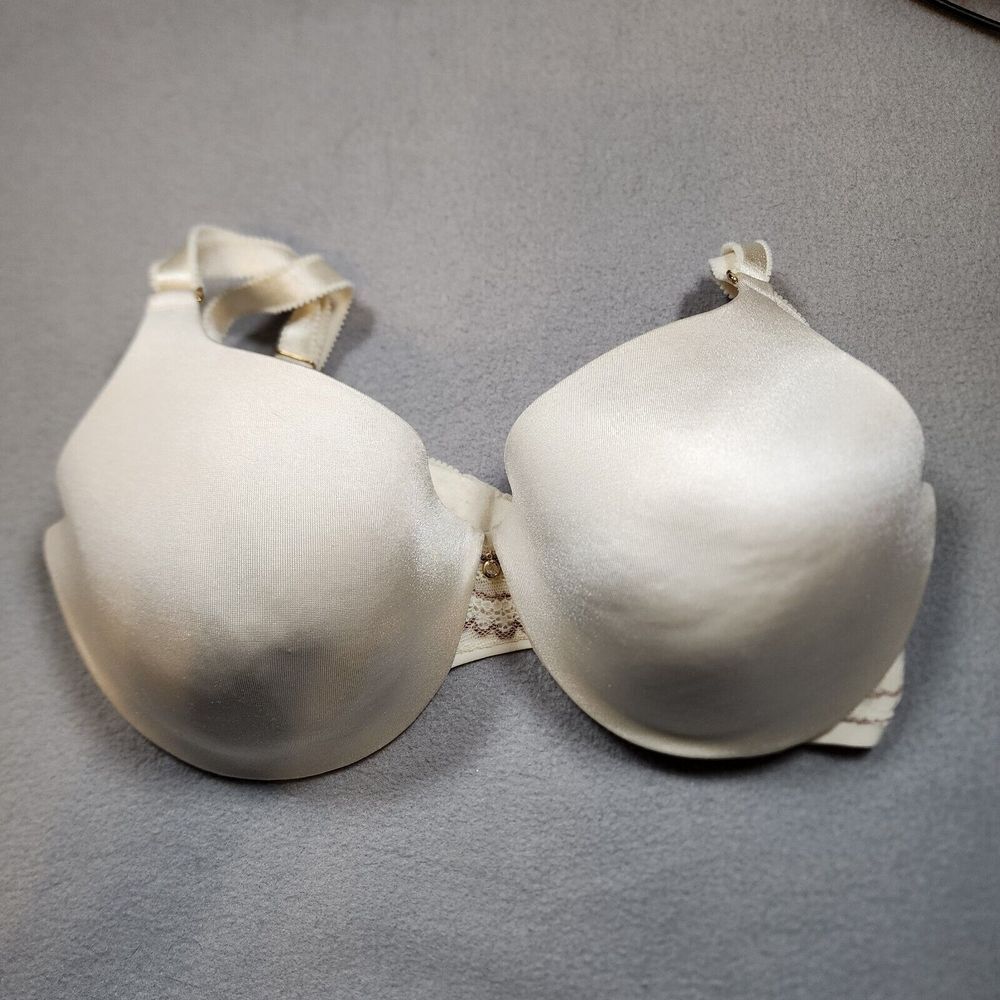Warners Bra 36D Beige Convertible Bra Underwire Full Coverage Lace #01793 Molded